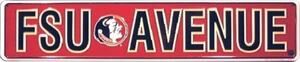 NCAA Florida State Ave Metal Street Sign 24" X 5" S Wall Seminoles Art New FSU